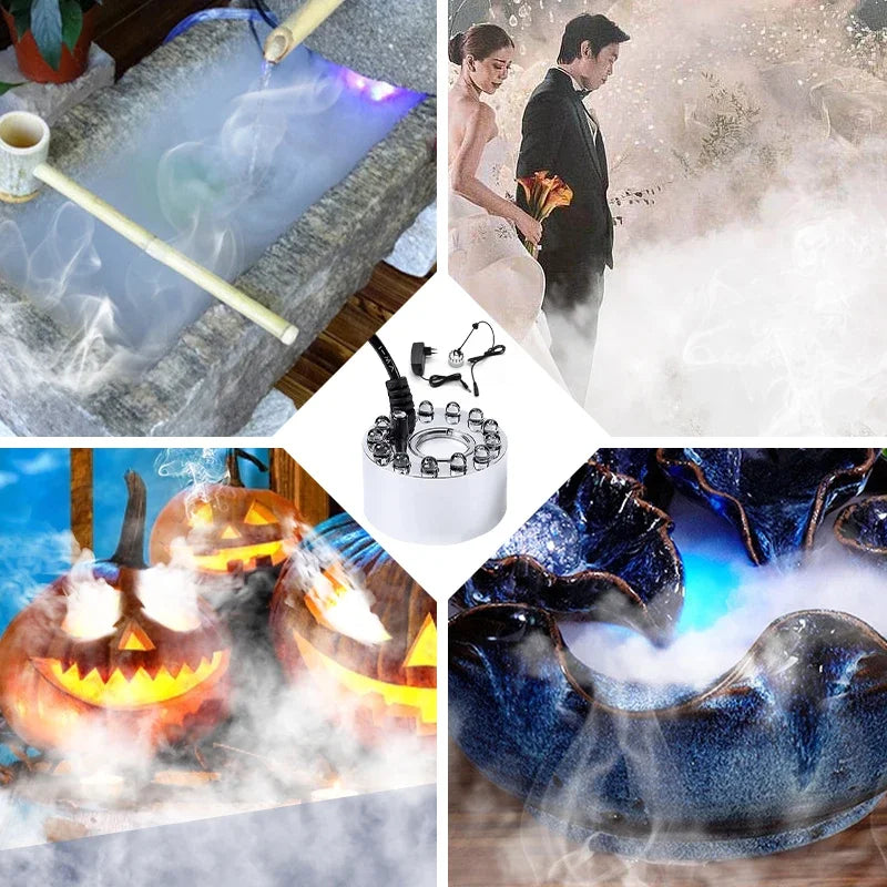 Mini LED Fog Machine Water Fountain Mister – Party Decor LED Fog Machine PLUSH