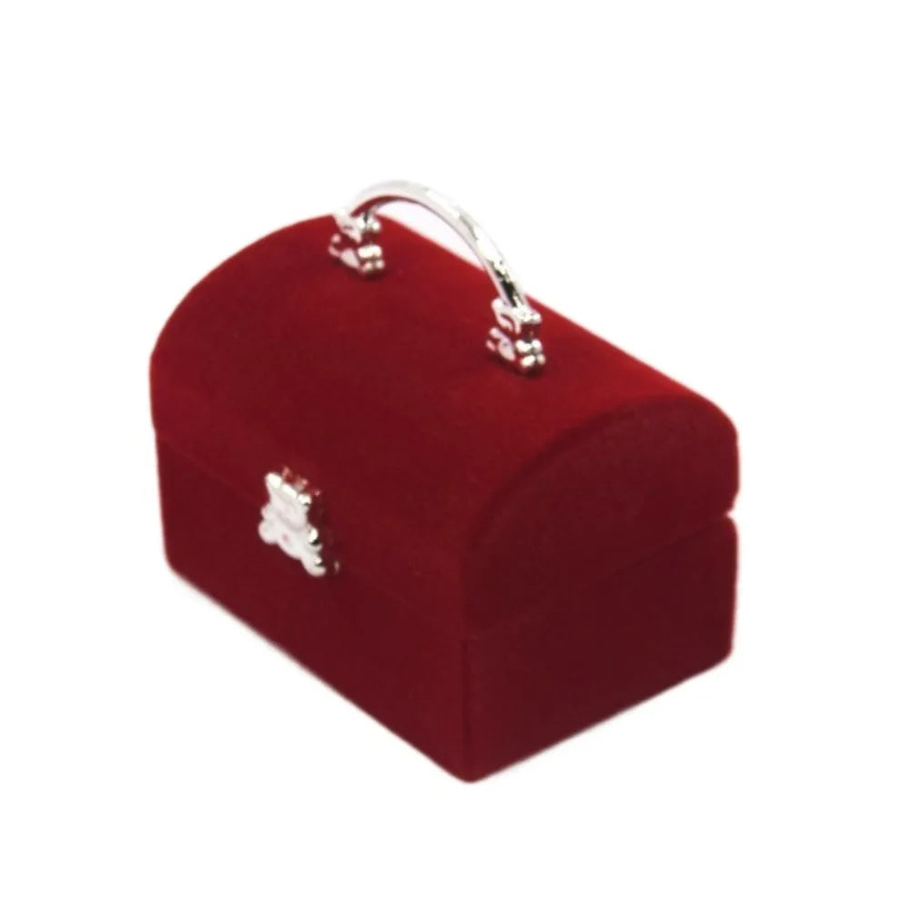 Velvet Jewelry Gift Box – Swan Turtle Mermaid Shapes Jewelry Gift Box PLUSH Red Box