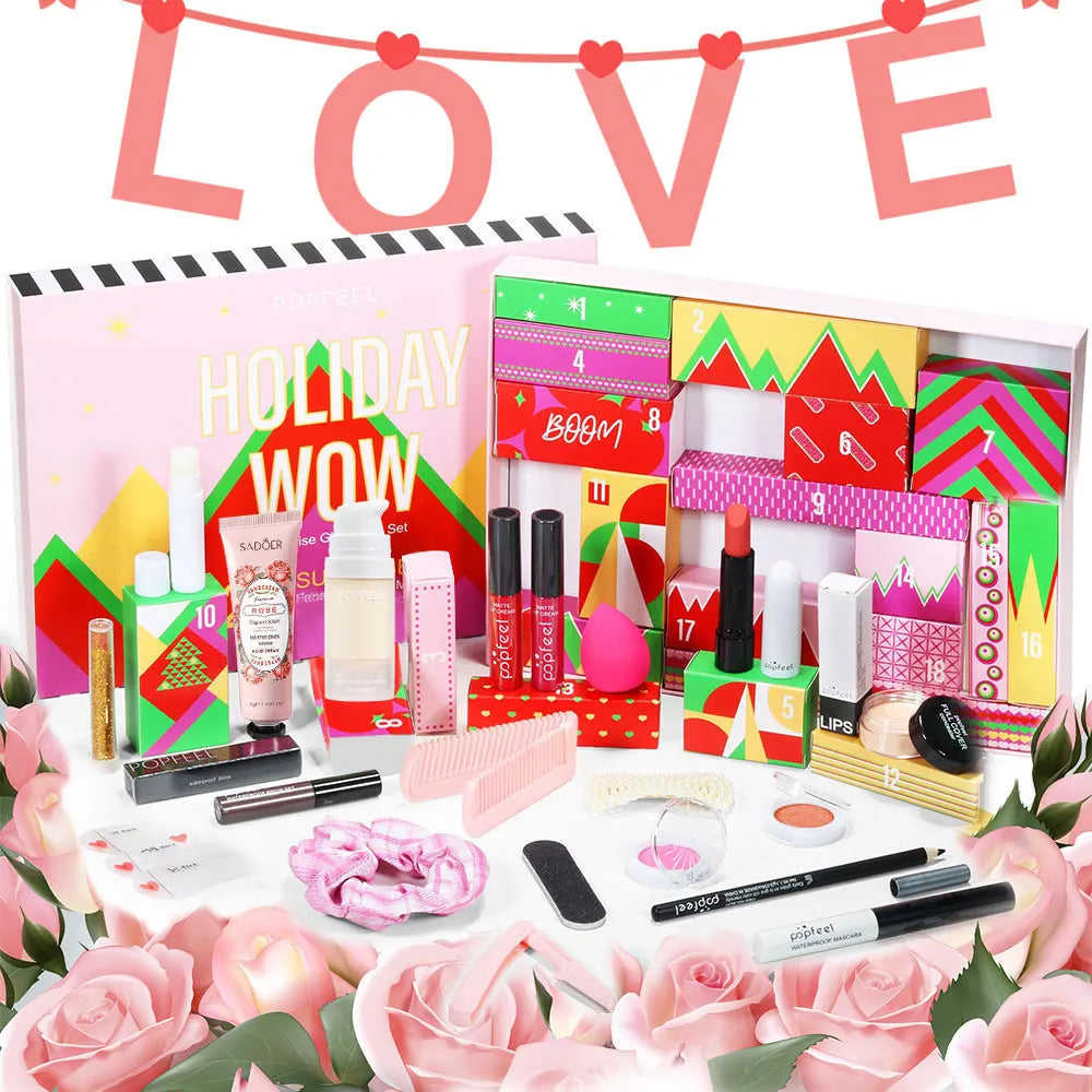 POPFEEL 20-Piece Surprise Gift Box Makeup Set for Girls Makeup Gift Set PLUSH