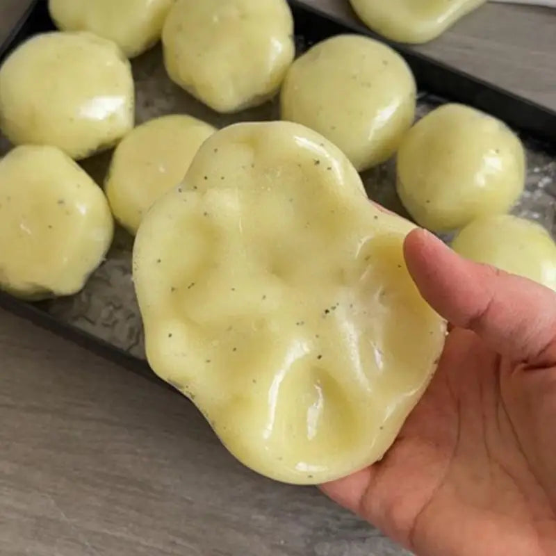 Mashed Potato Stress Ball – TPR Squeeze Toy with Crinkle Sound Novelty Squeeze Toy PLUSH