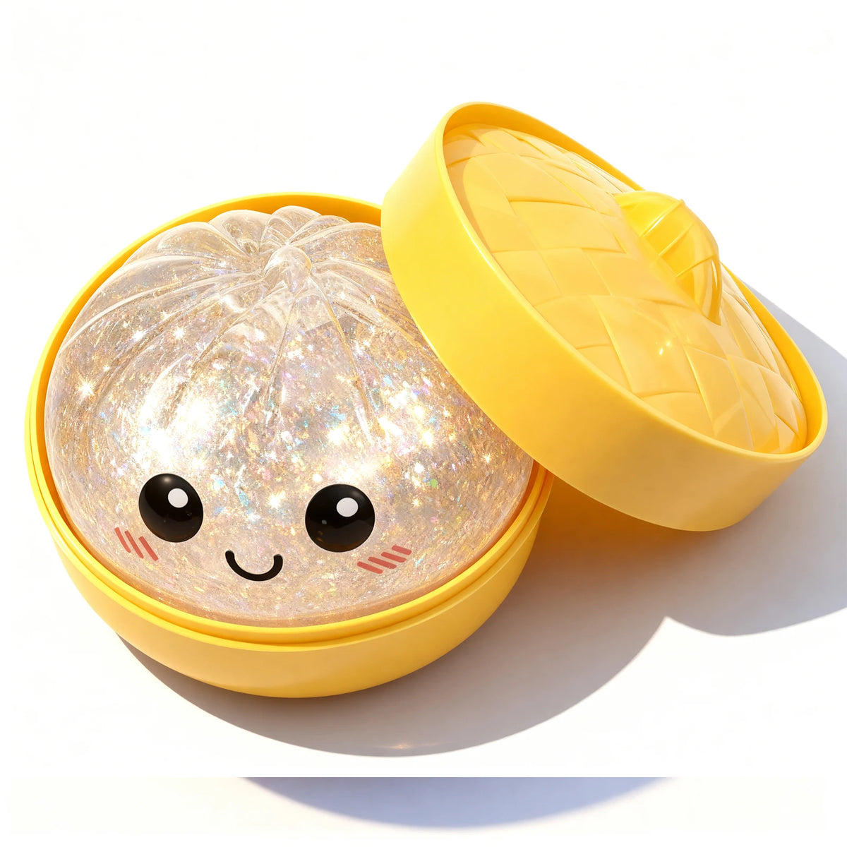 Glitter Dumplings Squishy Toy with Steamer | Slow Rise Fidget Squishy Fidget Toy PLUSH I
