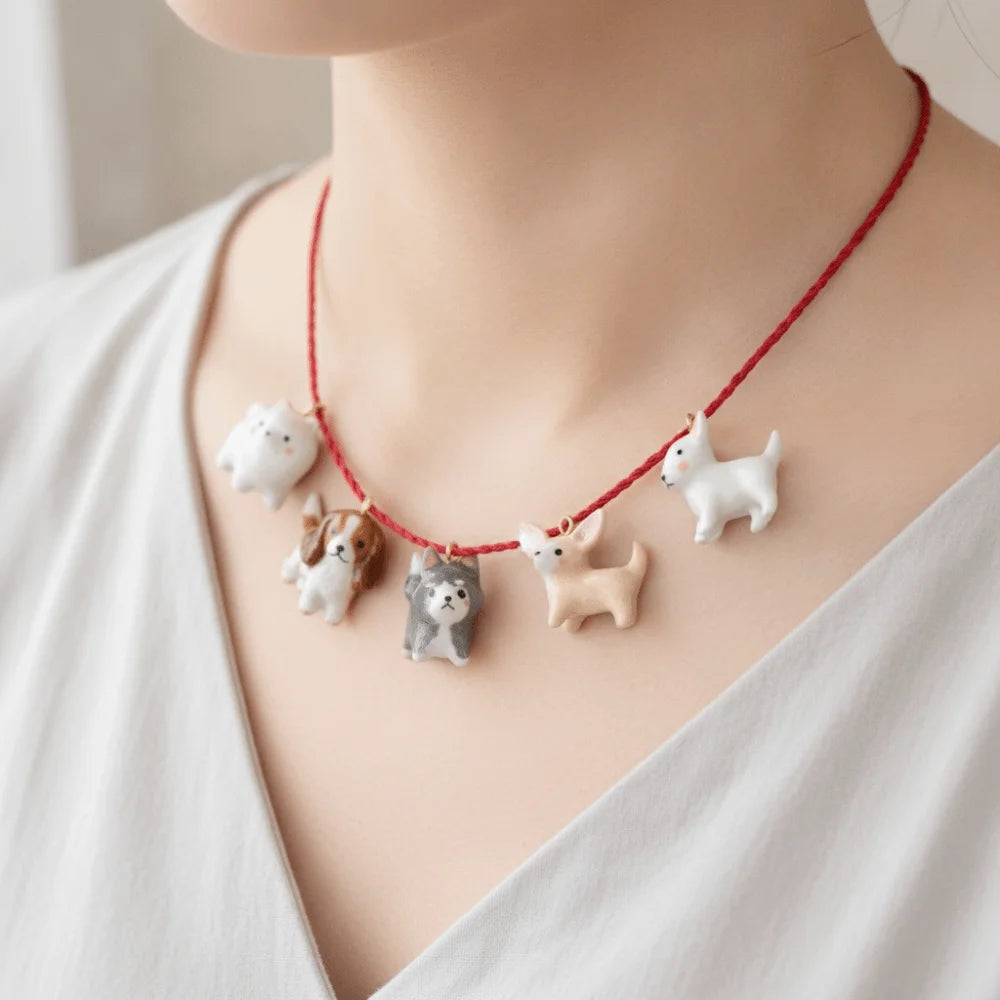 Cute Enamel Dog Breed Pendant – Shih Tzu, Beagle & More Enamel Dog Pendant PLUSH