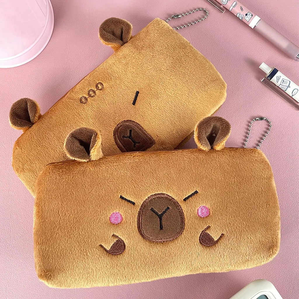 Cute Capybara Plush Pencil Case – Large Capacity Pouch Plush Pencil Case PLUSH