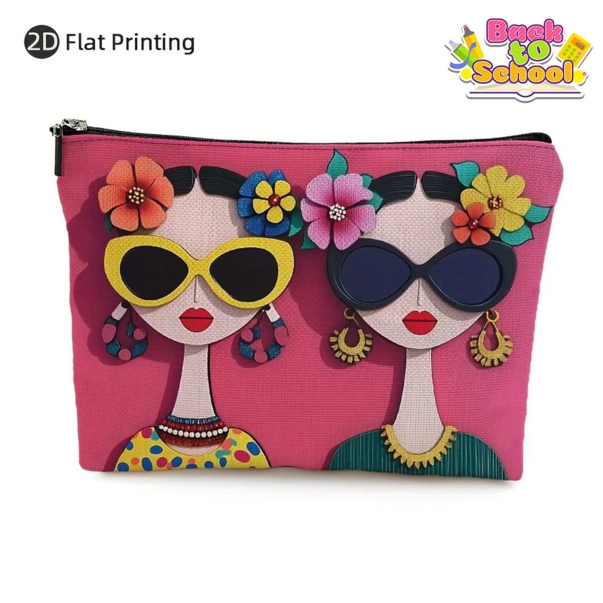 Floral Makeup Bag – Zipper Pouch & Jewelry Storage for Women Makeup Bag PLUSH A