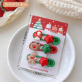 3-Pack Christmas Cartoon Hair Clips for Toddler Girls Kids Hair Clips PLUSH A 3Pcs Set