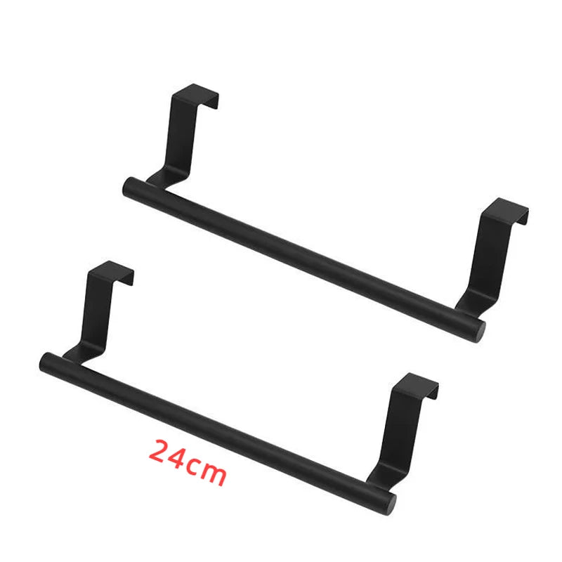 Over Cabinet Door Towel Rack – Punch-Free Steel Hanger Over-Door Towel Rack PLUSH S 2Pcs