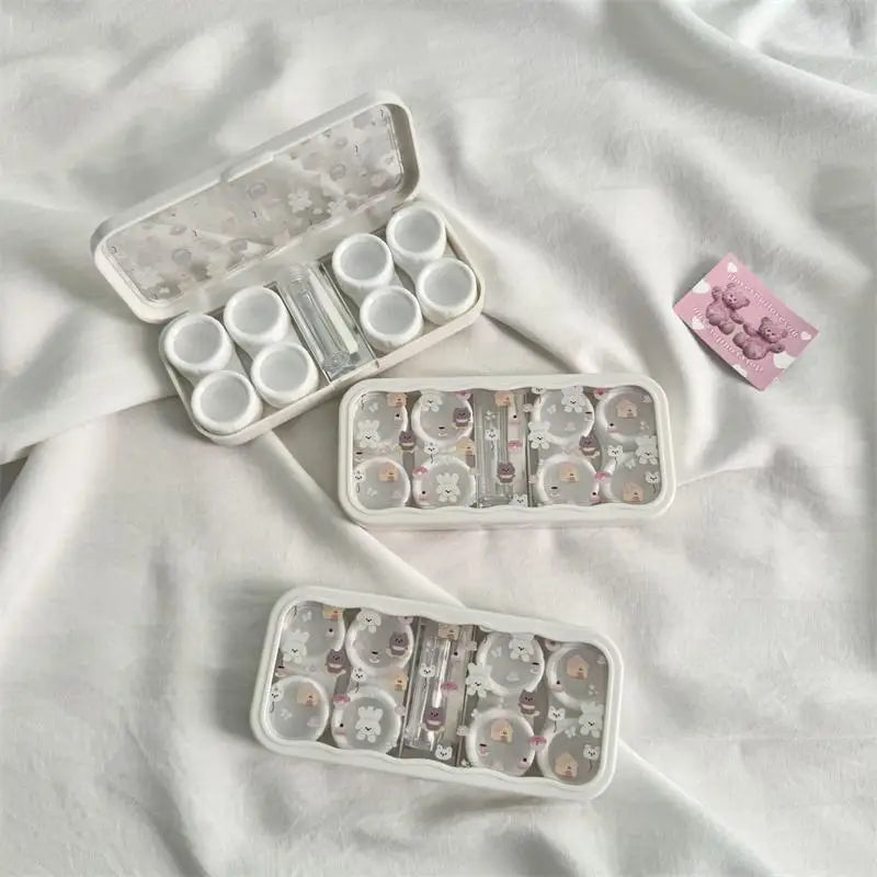 Butterfly Contact Lens Case with Mirror & Tweezers | Portable Contact Lens Case PLUSH style 12