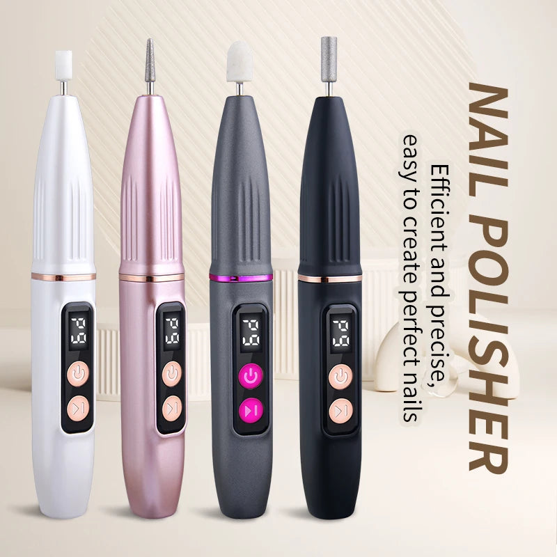 Rechargeable Electric Nail Grinder – Wireless Portable Nail File Electric Nail Grinder PLUSH