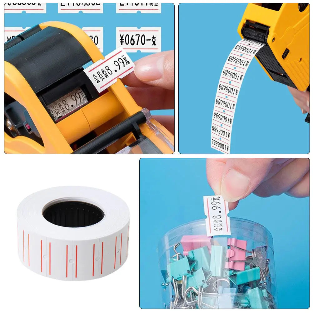 10 Rolls Adhesive Pricing Labels – 40,000 Stickers for Retail Adhesive Pricing Labels PLUSH