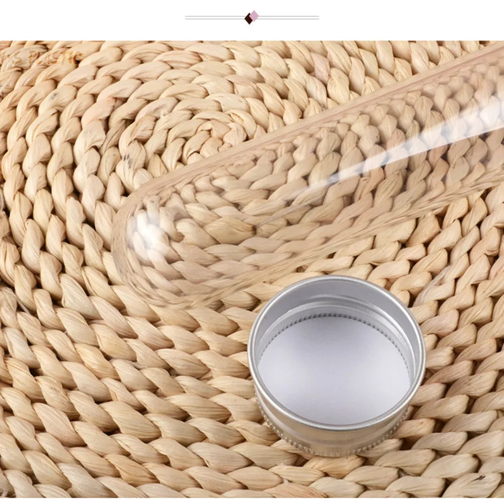 10pcs Clear Plastic Test Tubes with Lids – Mini Sample Containers Sample Storage Tubes PLUSH