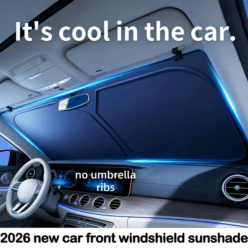 Foldable Car Windshield Sunshade – Universal Fit SUV Sedan Car Windshield Sunshade PLUSH