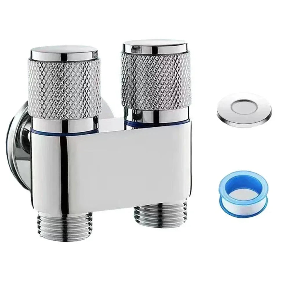 Toilet Corner Valve 1-In 2-Out Double Outlet Filling Valve Toilet Corner Valve PLUSH D Style