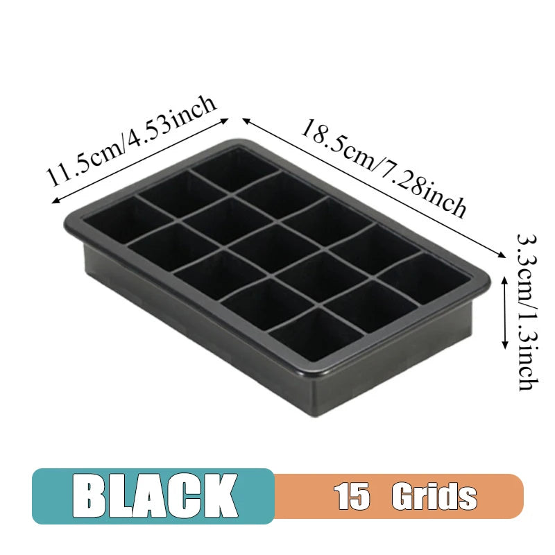 Silicone Ice Cube Tray Mold – Grid Design for DIY Ice Silicone Ice Tray PLUSH 15Grids