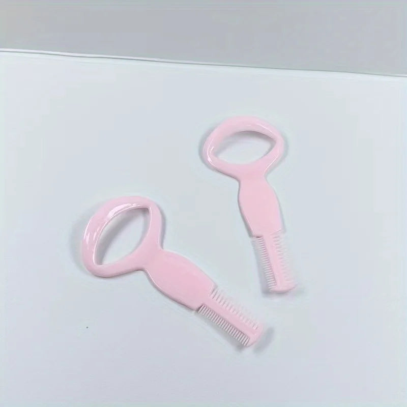 2pcs Eyeliner Guide Brush & Eyelash Comb Set – Makeup Tools Eye Makeup Tools PLUSH 2Pink Raccoon