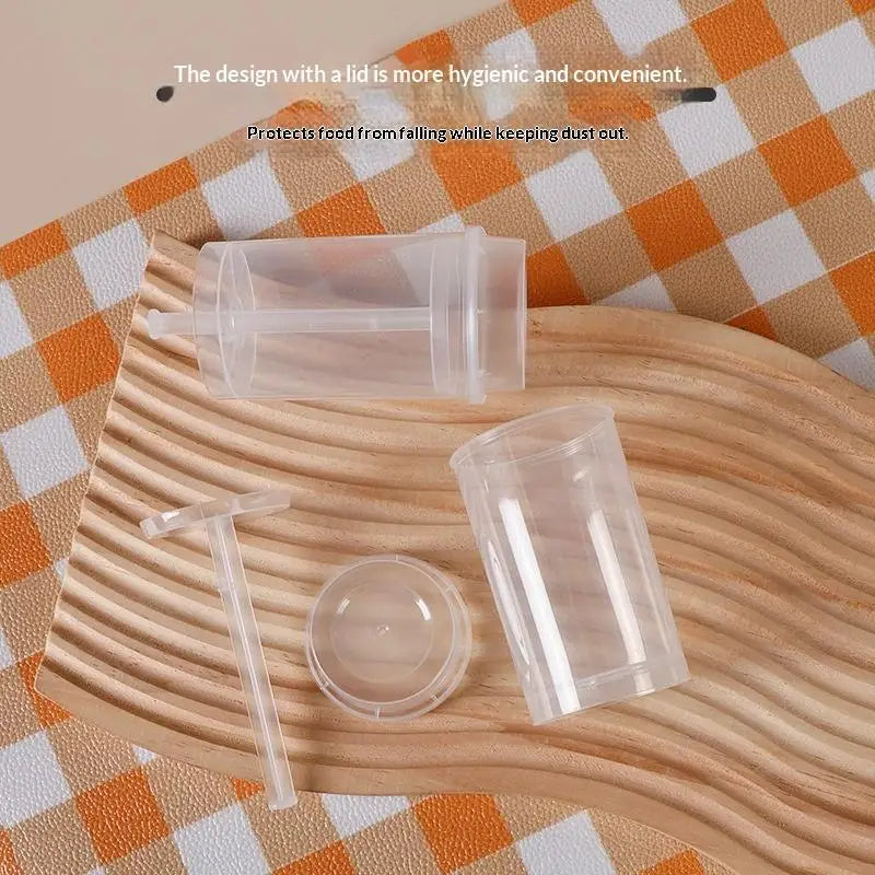 50-Pack Clear Push-Up Cake Containers – BPA-Free Food Safe Cake Pop Molds PLUSH
