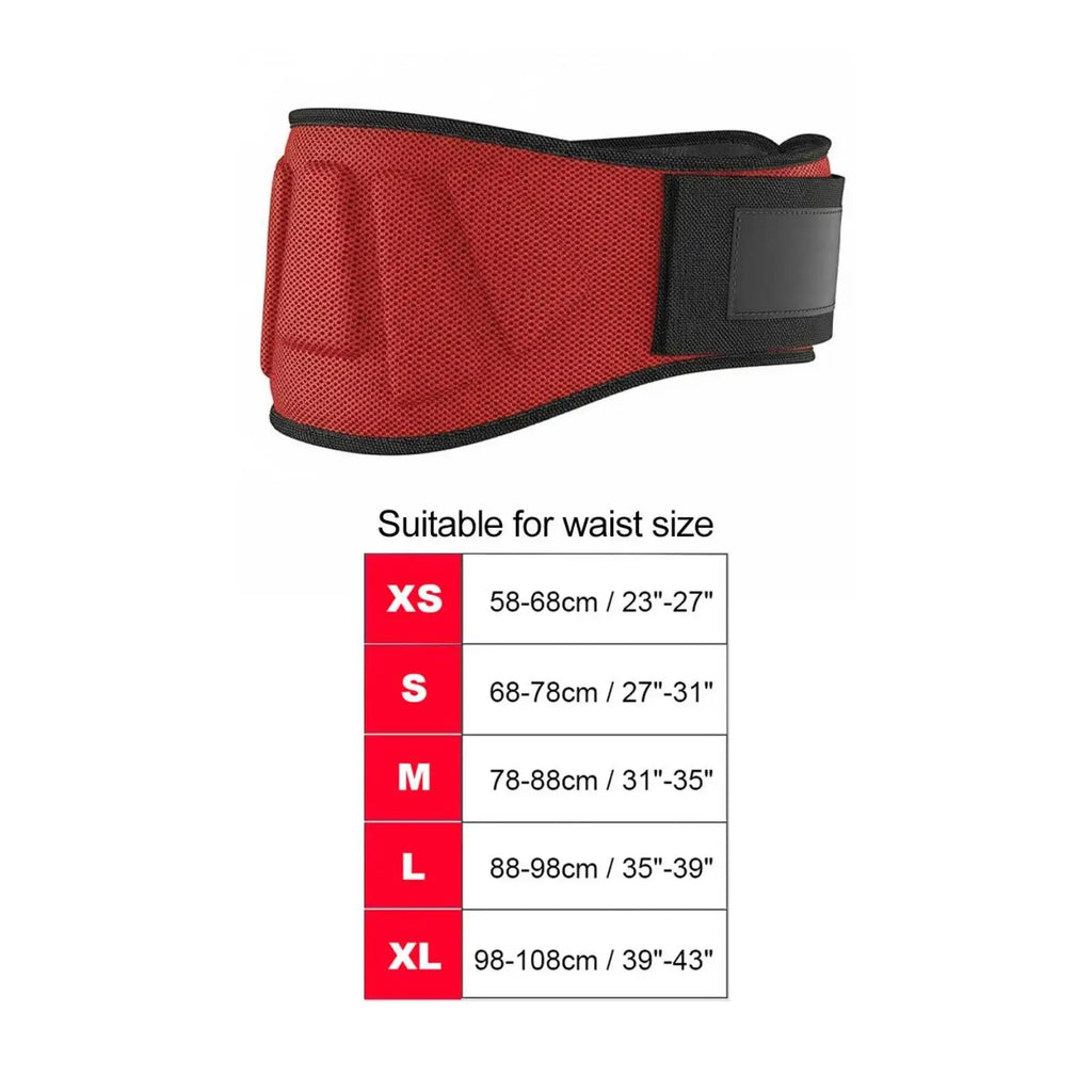 Weightlifting Belt Hook & Loop Steel Buckle | Gym Back Support Weightlifting Belt PLUSH