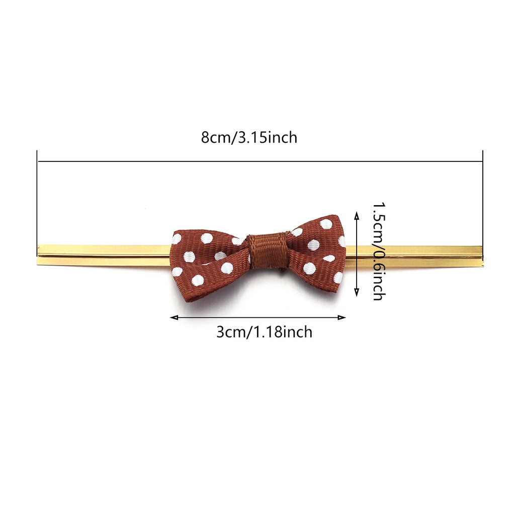 30pcs Polka Dot Bow Twist Ties Gold Wire – Gift Bag Seals Gift Bow Twist Ties PLUSH