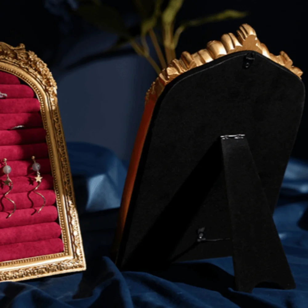 Vintage Velvet Jewelry Display Shelf – Earring & Ring Storage Jewelry Display Shelf PLUSH