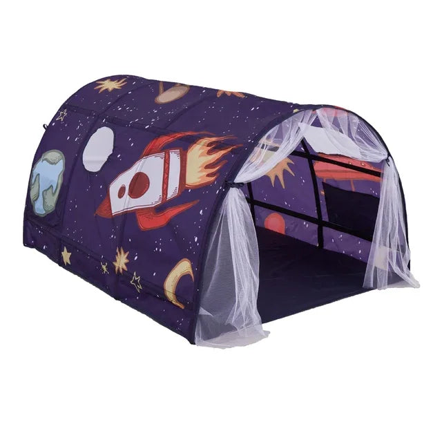 Kids Star Rocket Bed Canopy Tent – Boys & Girls Room Decor Kids Bed Canopy Tent PLUSH Rocket