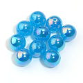 10pcs 16mm Plated Multicolor Round Acrylic Spacer Beads DIY Acrylic Spacer Beads PLUSH blue 16mm
