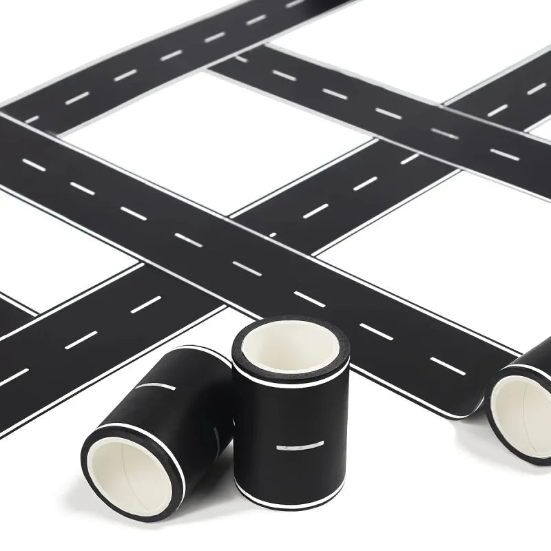 Black & White Track Tape – Easy Tear DIY Party Decoration Decorative Craft Tape PLUSH