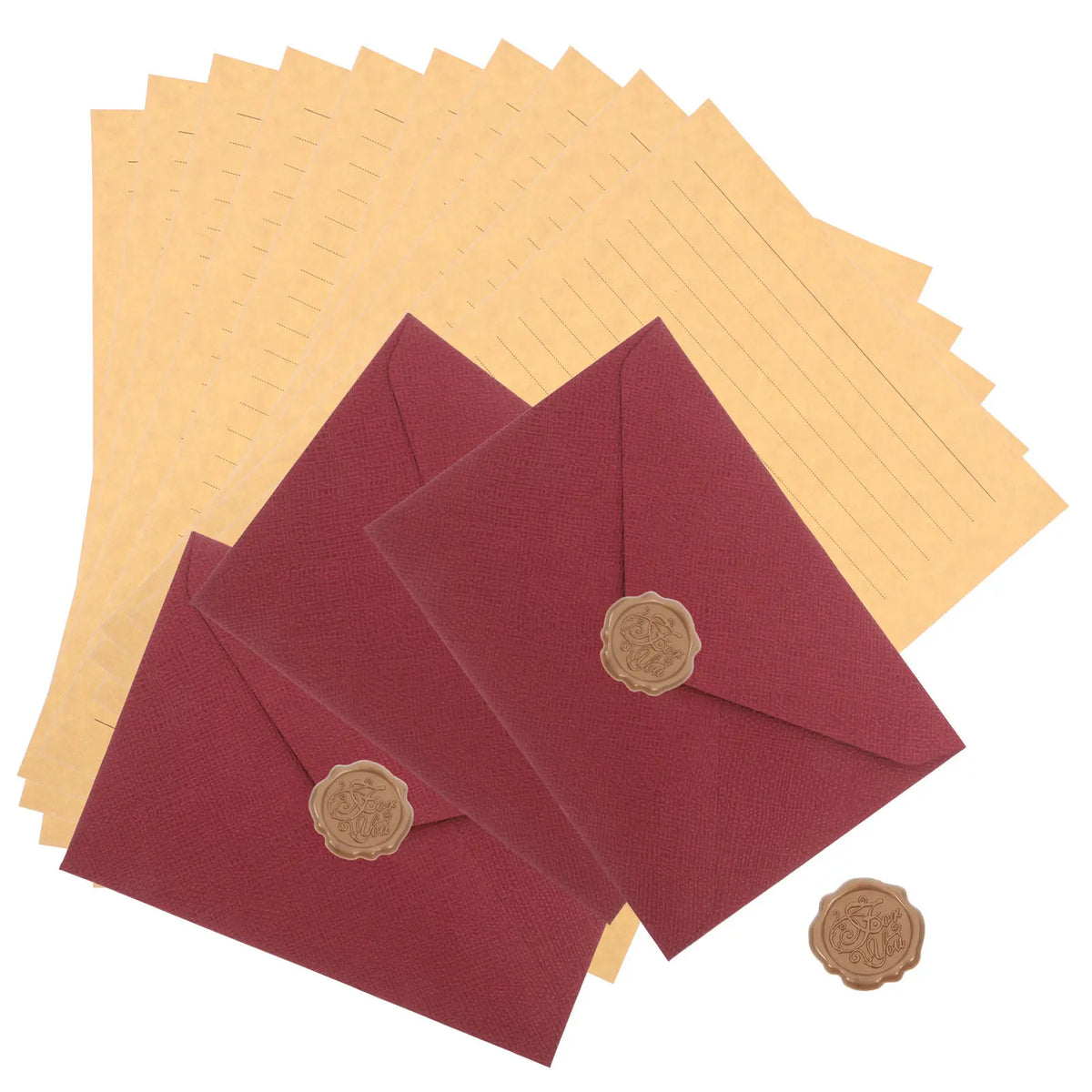 Elegant Paper Envelope & Letter Set – 2 Sets Invitation Kit Stationery Envelope Set PLUSH