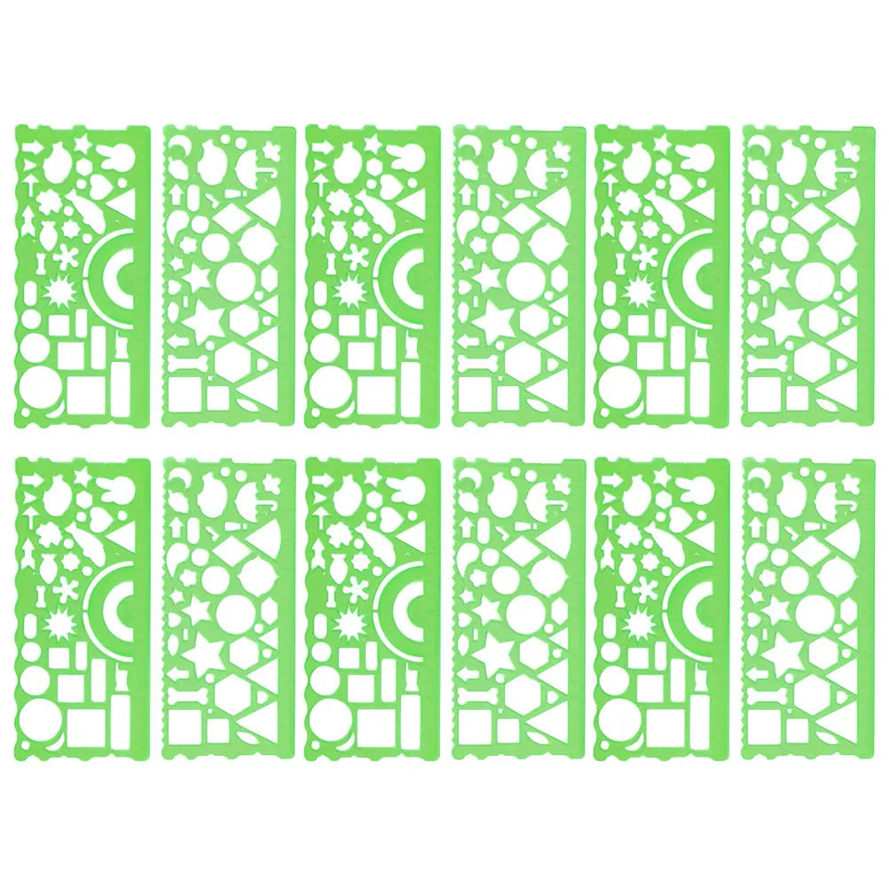 12pcs Geometric Drawing Template Stencil Set – Architecture & Art Geometric Drawing Stencils PLUSH Default Title