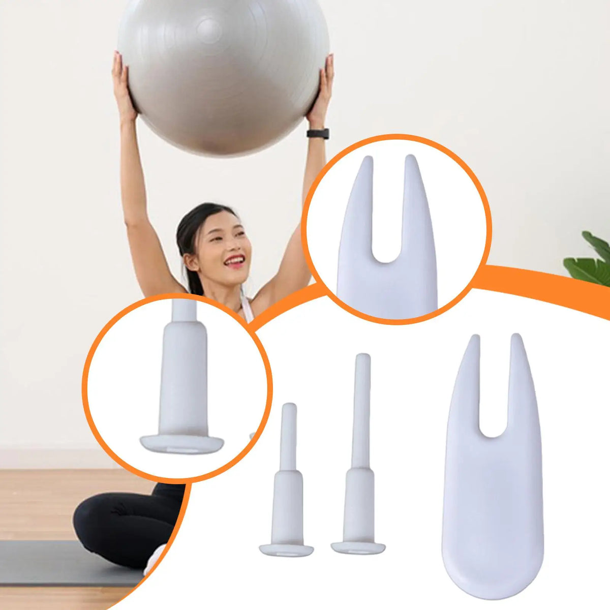 Yoga Ball Air Plugs Set with Puller – Exercise Ball Stopper Pins Ball Plug Accessory PLUSH