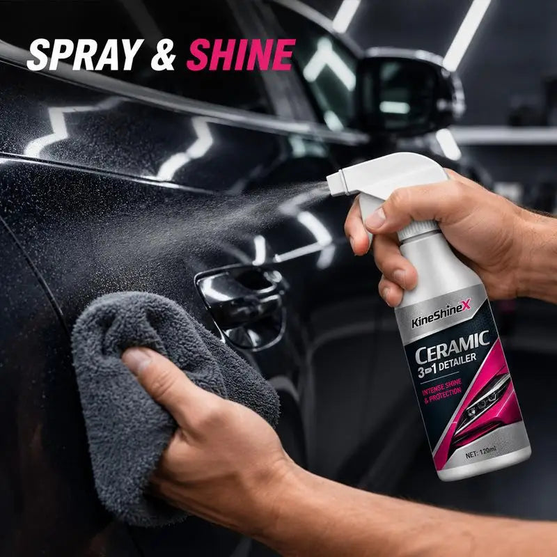 KineShineX 120ml Ceramic Car Spray – High-Gloss Coating Ceramic Car Spray PLUSH