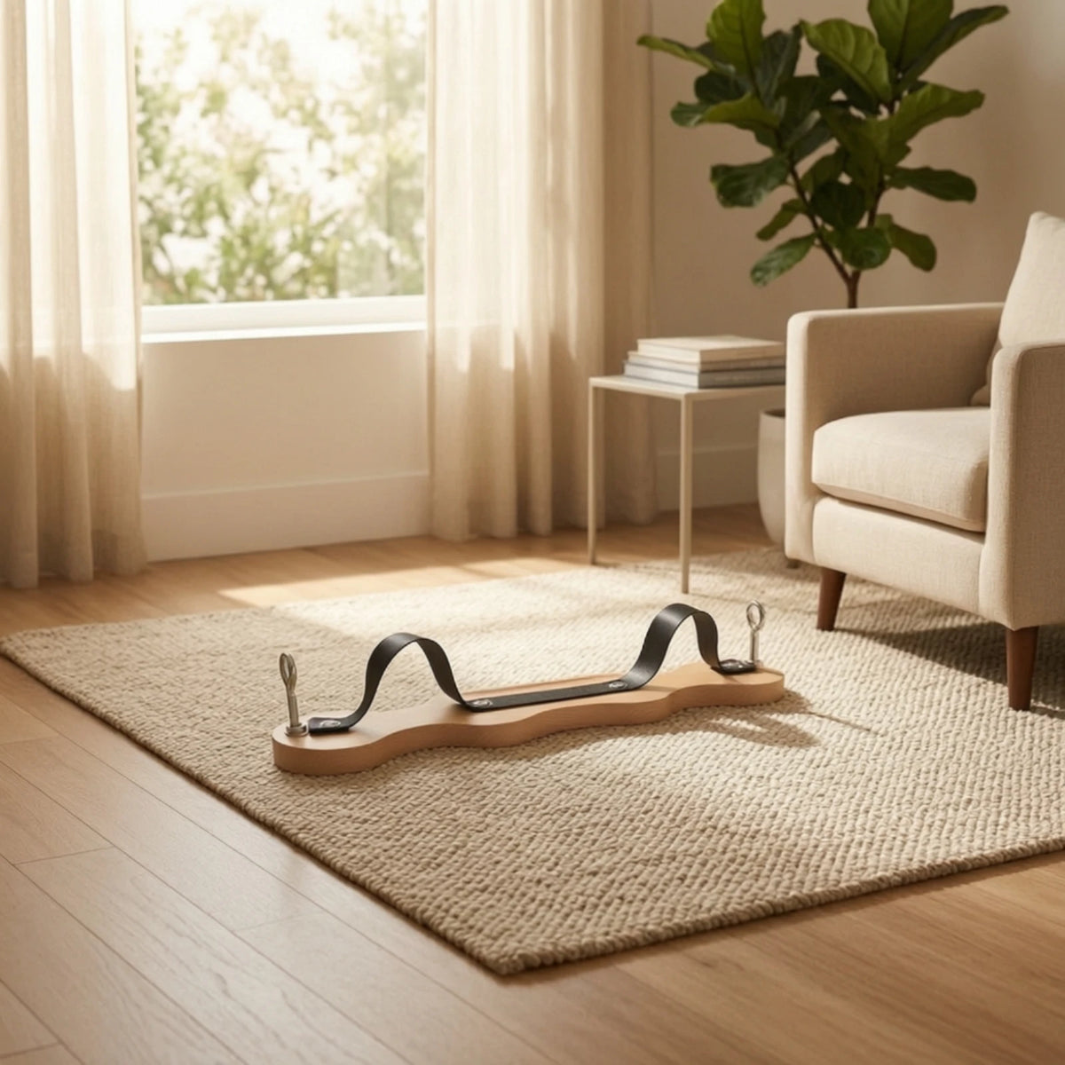 Pilates Correction Board with Strap – Home Stretching Fitness Pilates Training Board PLUSH