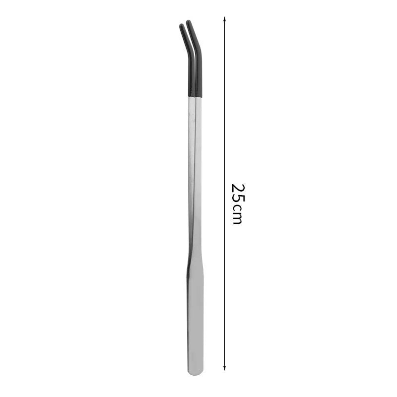Stainless Steel Reptile Feeding Tongs with Rubber Tips | Straight & Curved Reptile Feeding Tongs PLUSH D