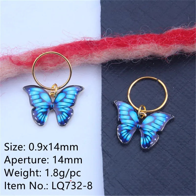 5pcs Hollow Flower Hair Cuffs – Dreadlock Braid Rings & Tubes Hair Braid Cuffs PLUSH 5pcs LQ732-8
