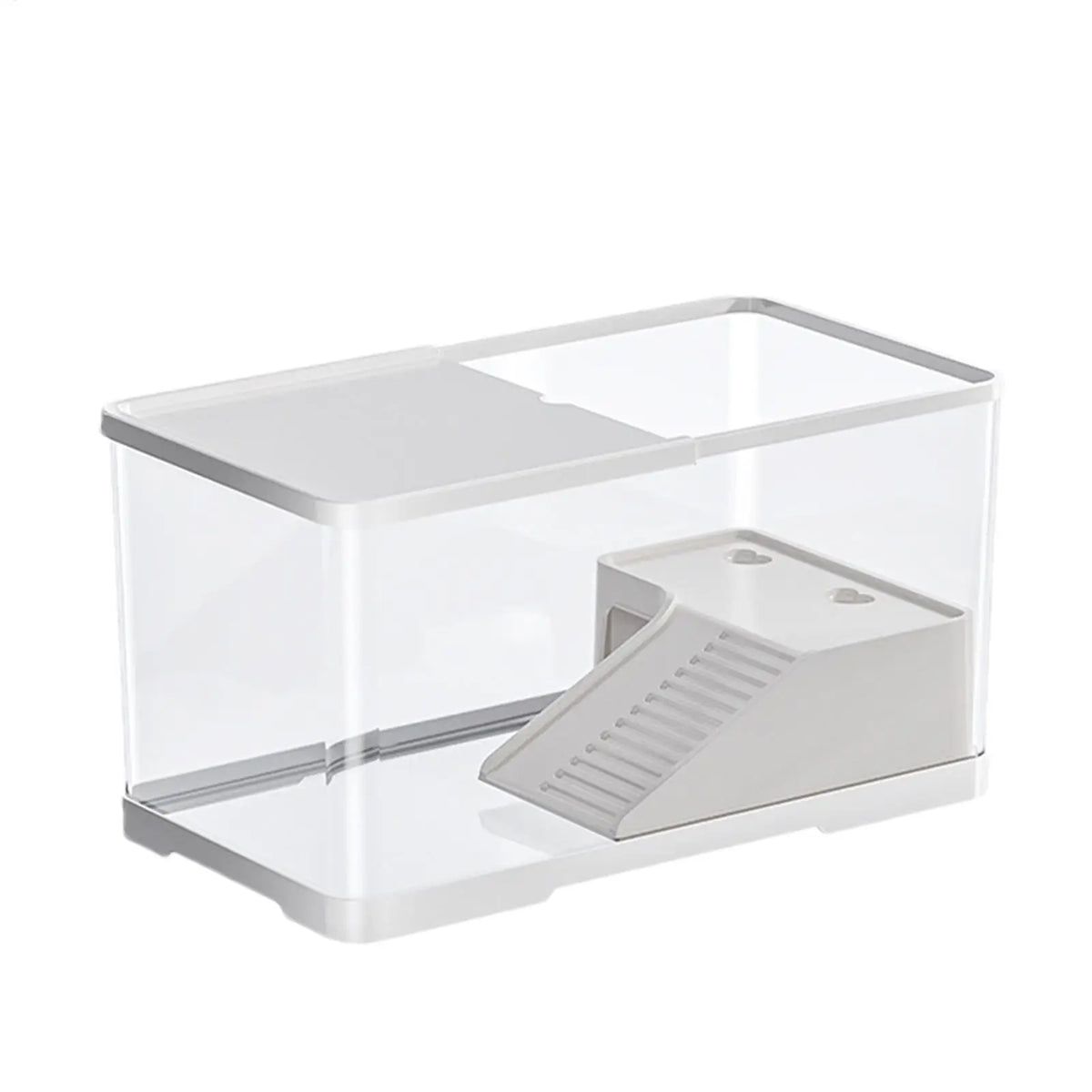 10L Turtle Aquarium Tank with Basking Platform & 360° View Reptile Vivarium Tank PLUSH
