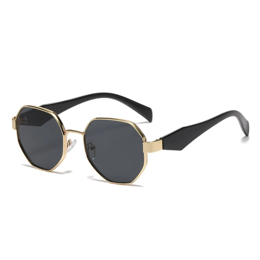 UV400 Polygonal Gradient Sunglasses for Women – PC Shades Fashion Sunglasses PLUSH Black Grey