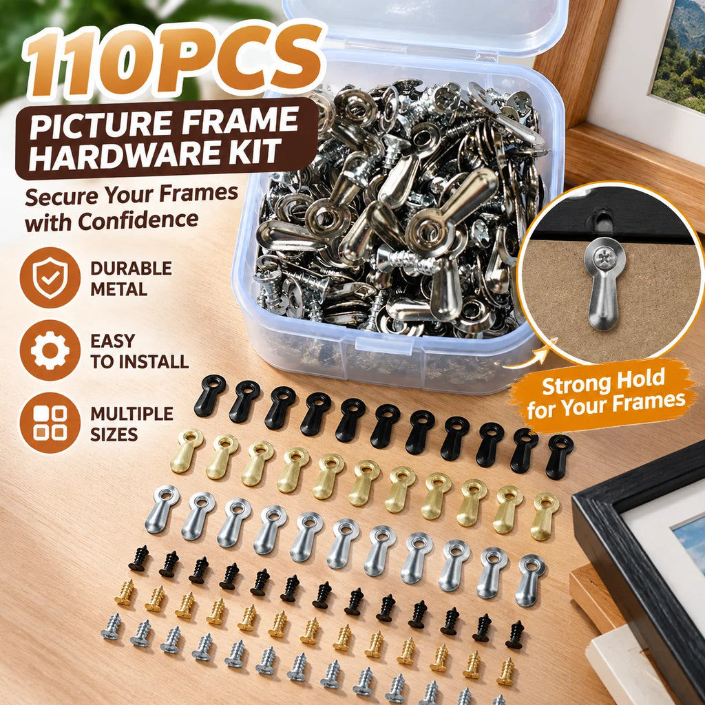 110pcs Rotating Turn Button Frame Backing Clips Hardware Kit Frame Hardware Kit PLUSH