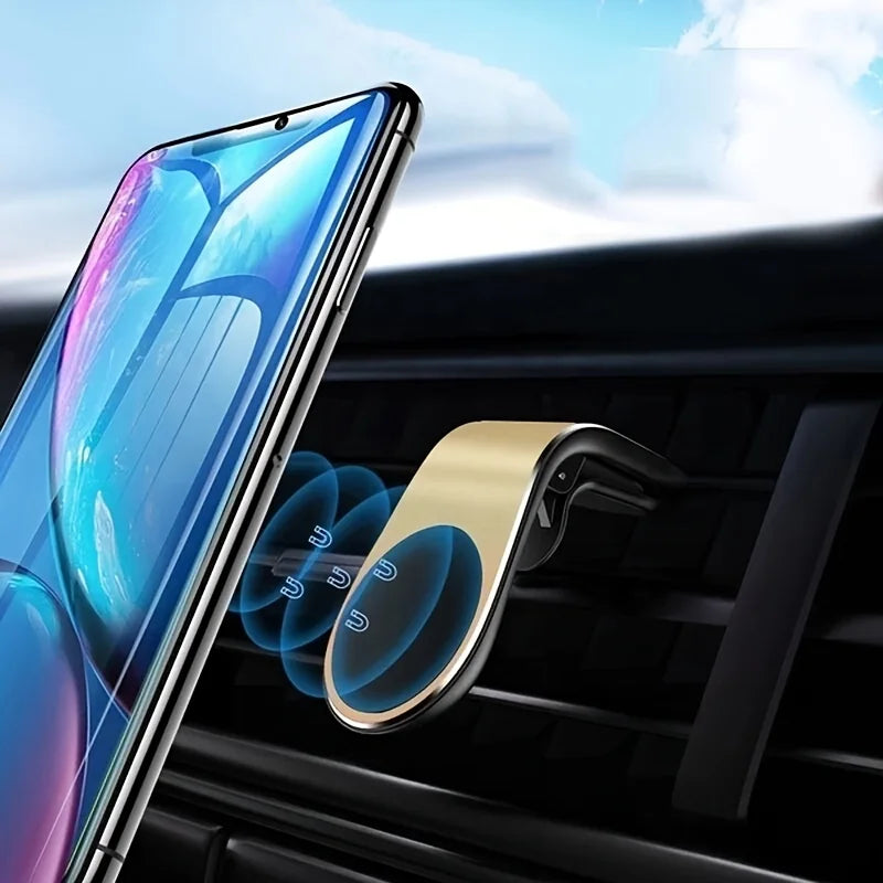 L-Shaped Magnetic Car Phone Holder – Air Vent Mount Car Phone Mount PLUSH