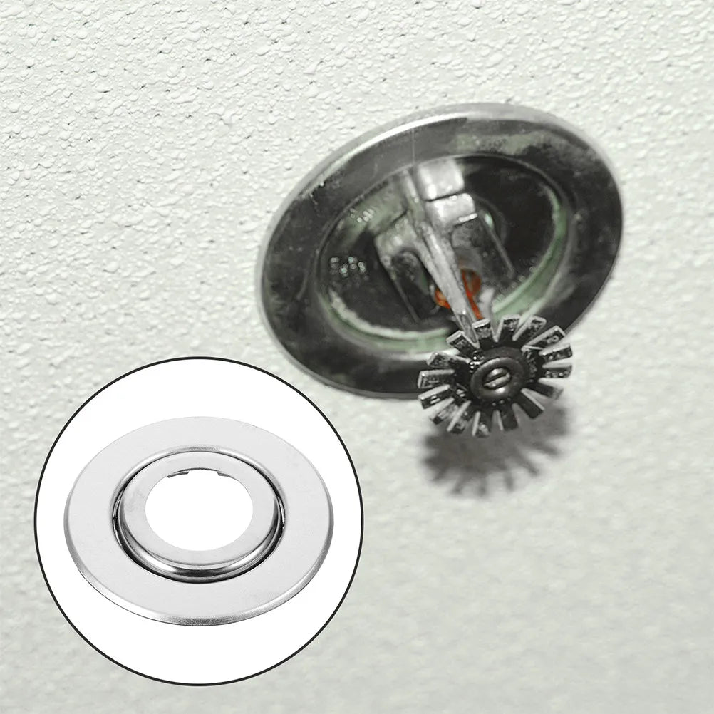 5-Pack Stainless Steel Fire Sprinkler Decorative Cover Plates Sprinkler Cover Plate PLUSH