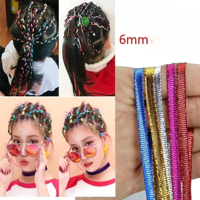 Colorful Hair Braid Rope Strands – African Ponytail DIY Hair Braid Rope PLUSH 6mm 5Pcs