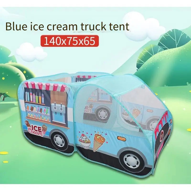 Pink Dessert Truck Kids Pop-Up Play Tent | Indoor & Outdoor Kids Play Tent PLUSH blue ice cream truck