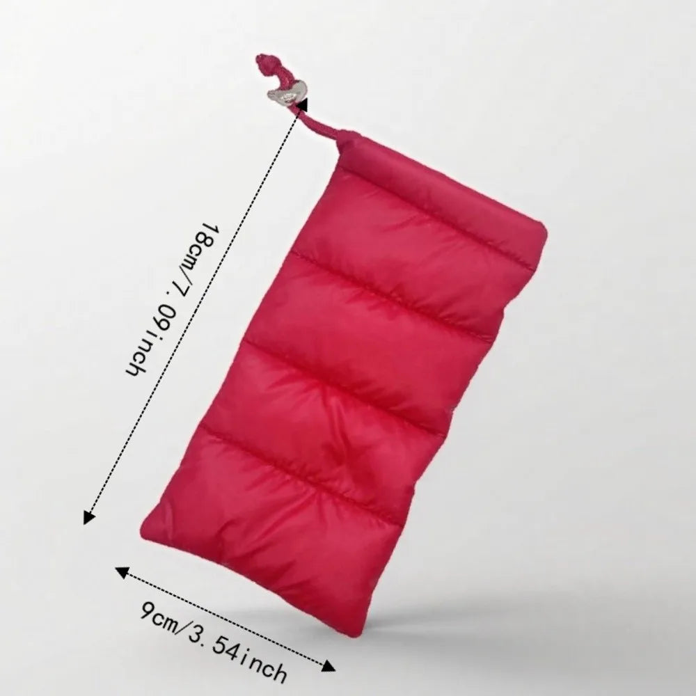 Quilted Padded Eyeglass Case – Soft Drawstring Glasses Bag Eyeglass Case PLUSH
