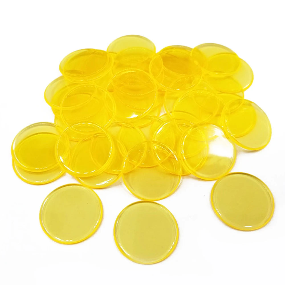 100pcs Transparent Disc Counters – Bingo Chips & Math Manipulatives Math Manipulatives PLUSH