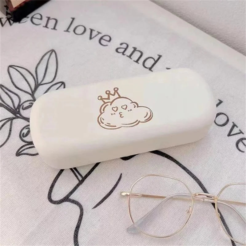Portable Cute PU Leather Glasses Case – Travel Sunglasses Box Glasses Case PLUSH style 5