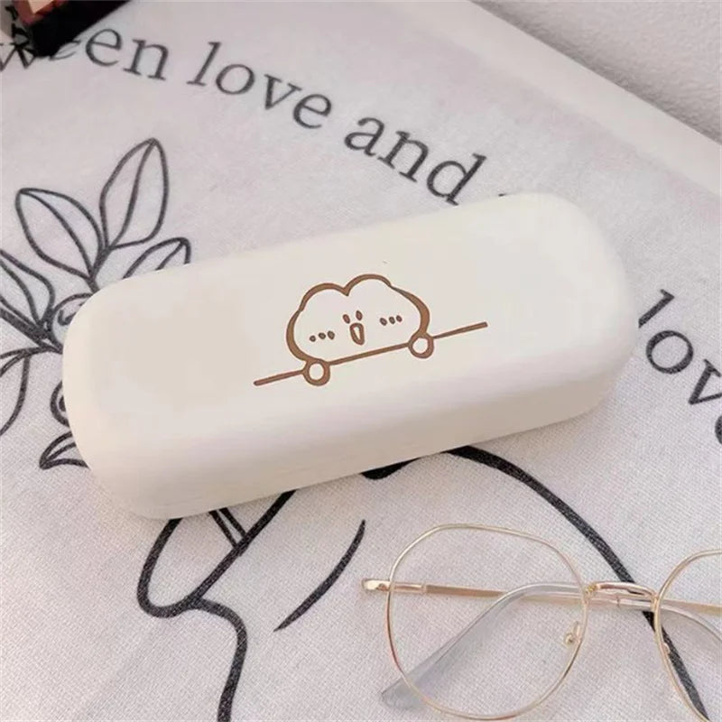 Portable Cute PU Leather Glasses Case – Travel Sunglasses Box Glasses Case PLUSH style 6