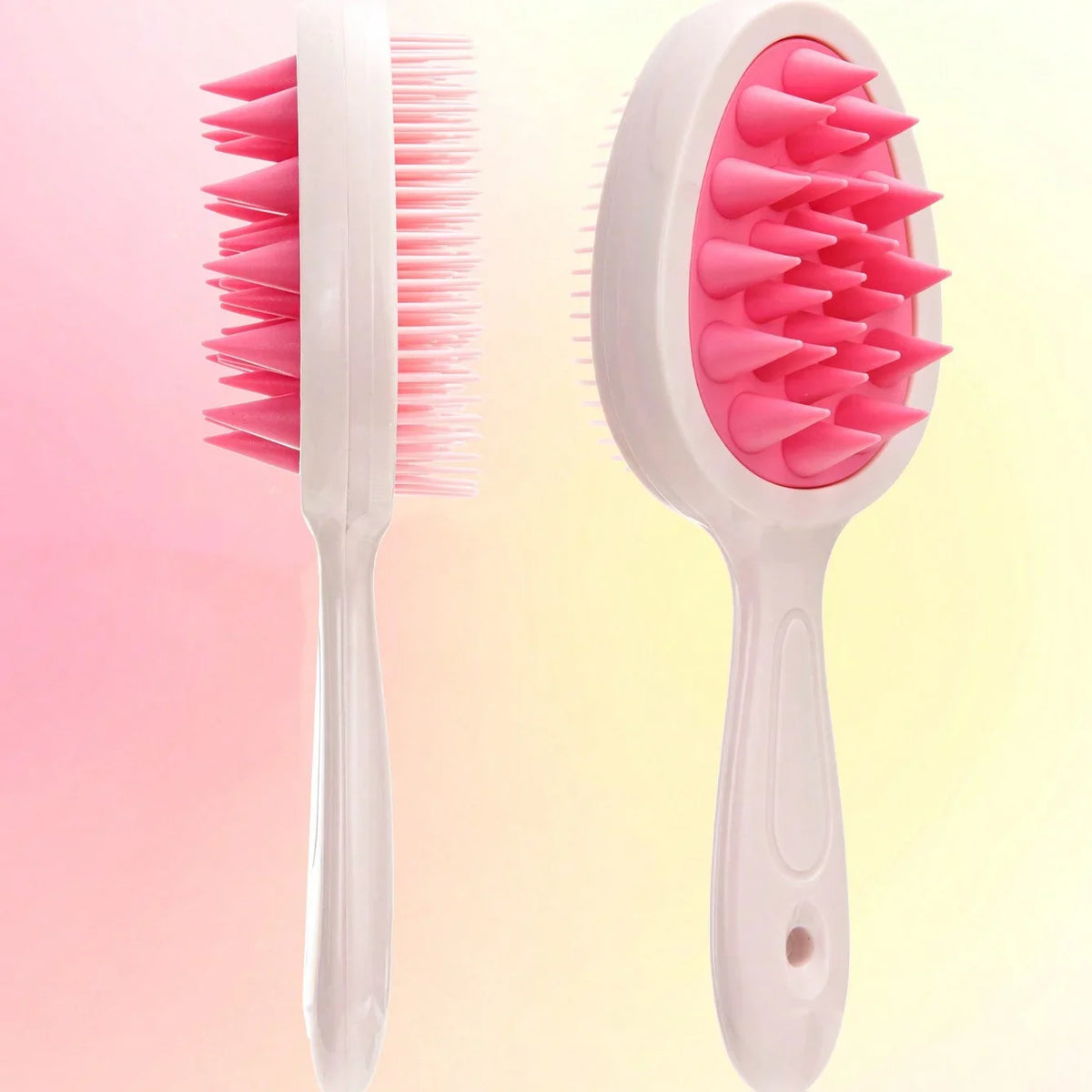Long Handle Silicone Scalp Massage Shampoo Brush & Comb Scalp Massage Brush PLUSH