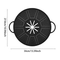 Foldable Silicone Splatter Screen for Frying Pan | Dishwasher Safe Splatter Screen PLUSH Black