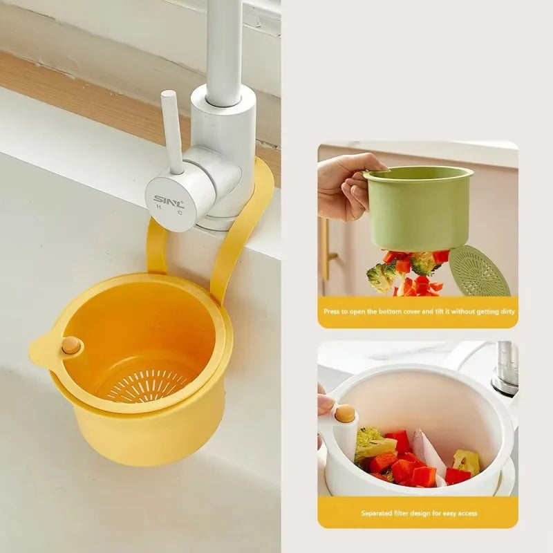 Kitchen Sink Strainer & Fruit Vegetable Drainer Basket Kitchen Drain Basket PLUSH Yellow