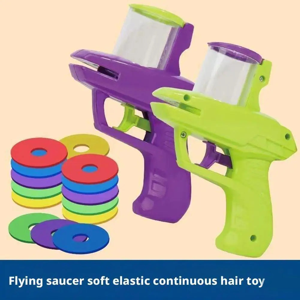 Kids Foam Flying Disc Launcher Gun – Outdoor Shooting Toy Outdoor Launcher Toy PLUSH