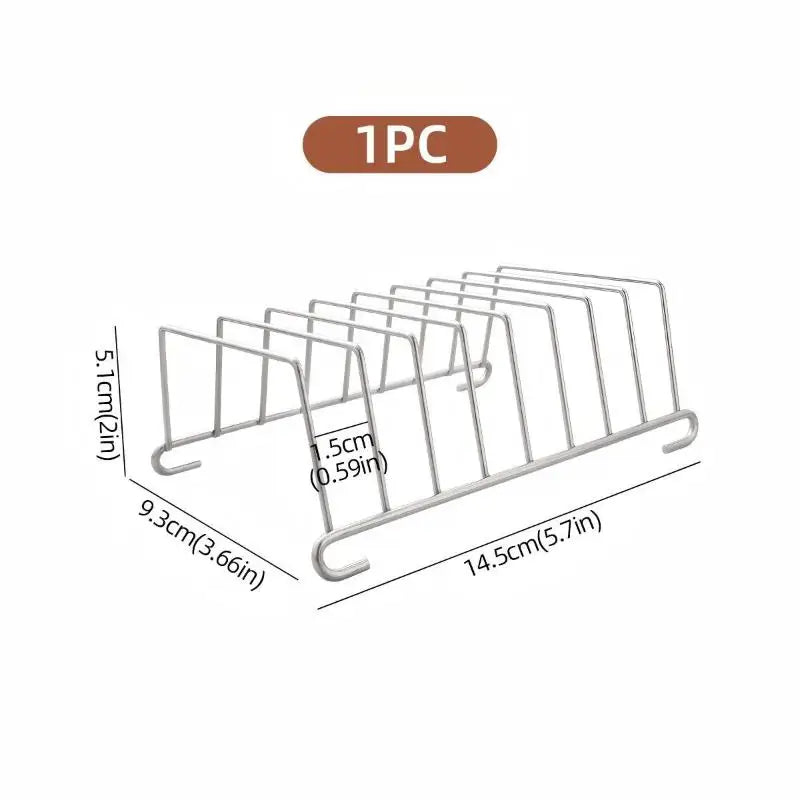 Stainless Steel 8-Slot Toast Rack & Bread Holder for Kitchen Kitchen Bread Rack PLUSH 1PCS