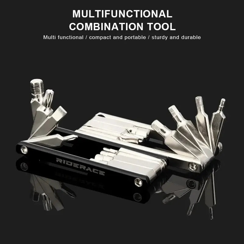 RIDERACE 8-in-1 Bike Multi-Tool CR-V Steel Hex Wrench Kit Bicycle Multi-Tool PLUSH
