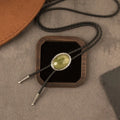 Braided Bolo Tie Necklace – Oval Stone Western Cowboy Style Bolo Tie Necklace PLUSH Style H